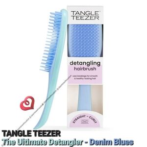 🎉2•$13/3•$18🎉TANGLE TEEZER The Ultimate Detangler Detangling Brush Denim Blues